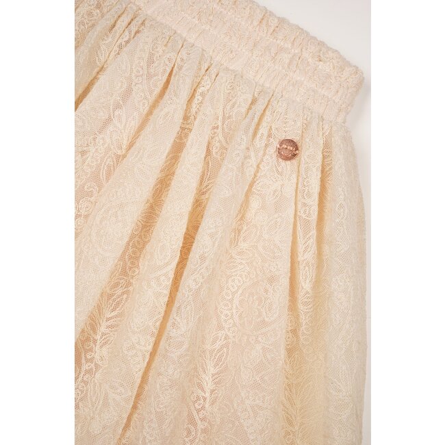 NoNo Zomer rok meisjes Ivoor wit - embroidery mesh - Ninu