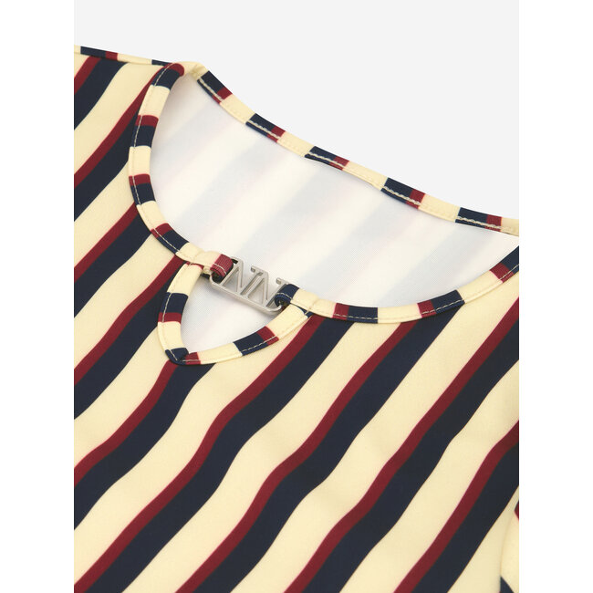 Nik&Nik Meisjes top - Striped - Amandel bruin