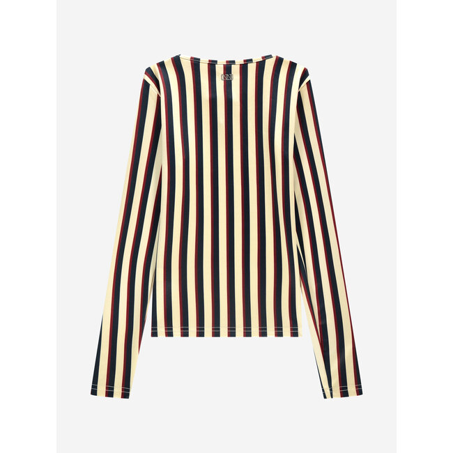 Nik&Nik Meisjes top - Striped - Amandel bruin