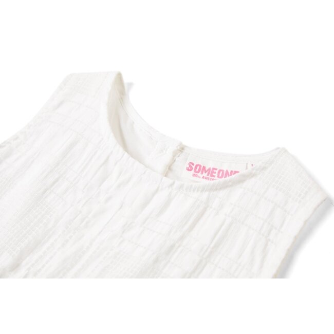 Someone Zomer jurk mouwloos meisjes - ecru - anouk