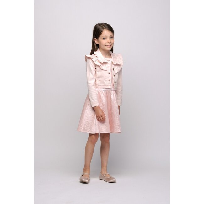 Le Chic Zomer spijkerjas meisjes Roze - ruffel - Alysum