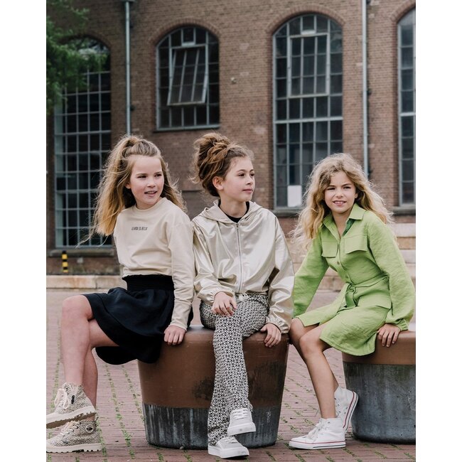 KIEstone Zomer broek meisjes - grafic zwart/wit - Flair