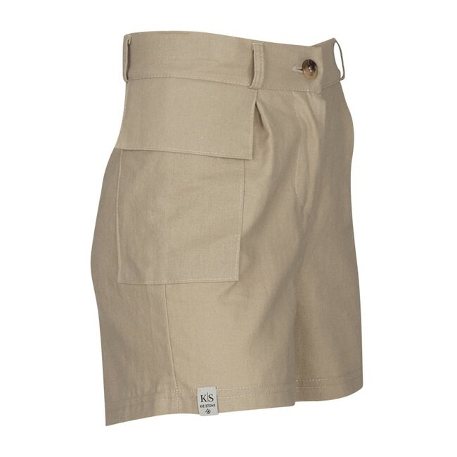 KIEstone Zomer short meisjes - zand - Sandy  klepzak