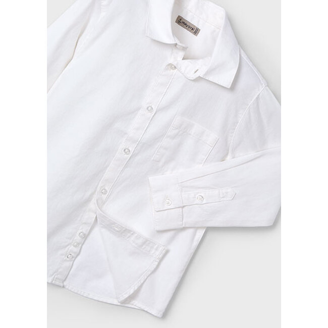 Mayoral Zomer shirt L/S jongens - wit