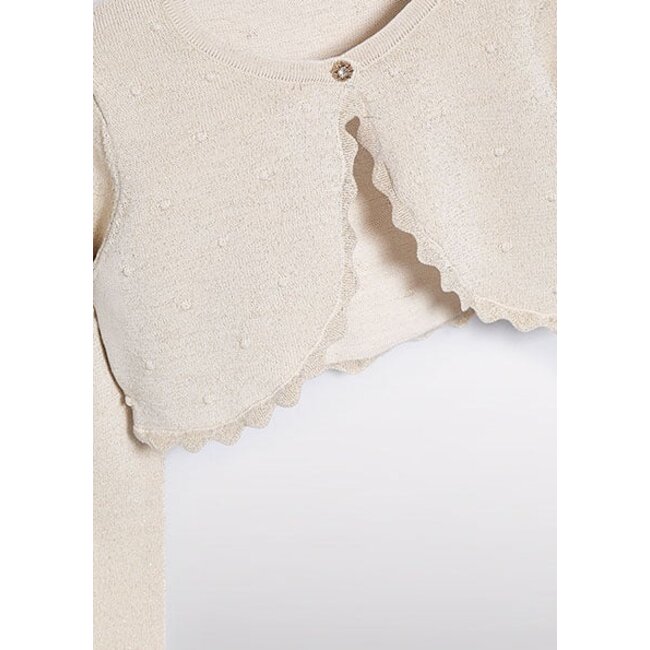 Abel & Lula Zomer vest gebreid meisjes - natural wit