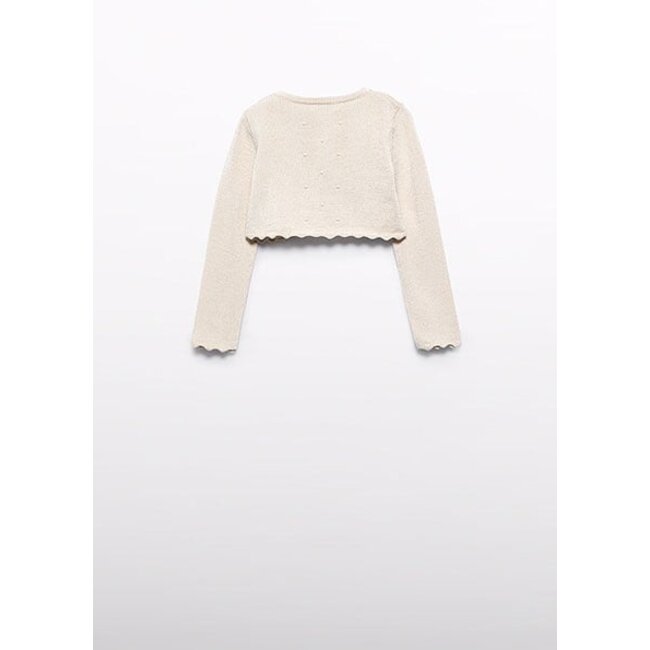 Abel & Lula Zomer vest gebreid meisjes - natural wit