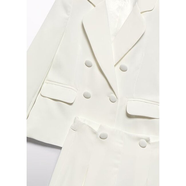 Abel & Lula Zomer broekpak crepe meisjes - creme wit