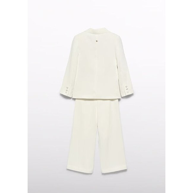 Abel & Lula Zomer broekpak crepe meisjes - creme wit