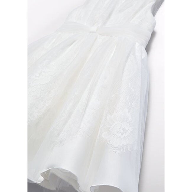 Abel & Lula Zomer jurk kant meisjes - creme wit