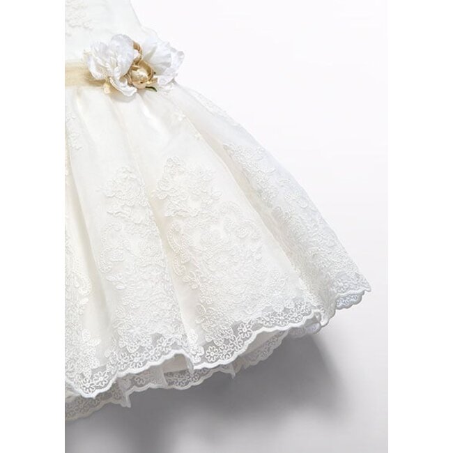 Abel & Lula Zomer jurk embroidery meisjes - creme wit