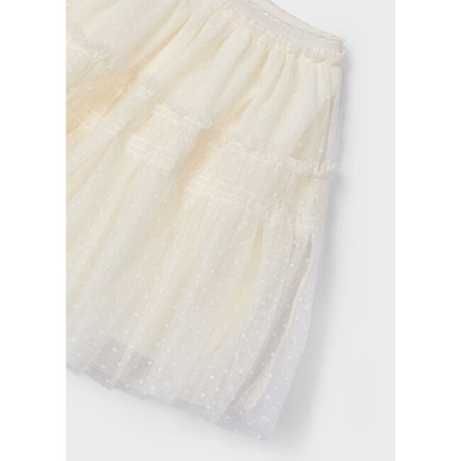 Mayoral Zomer rok tule meisjes - natural wit
