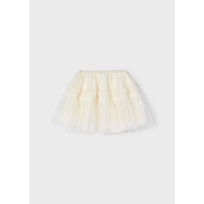 Mayoral Zomer rok tule meisjes - natural wit