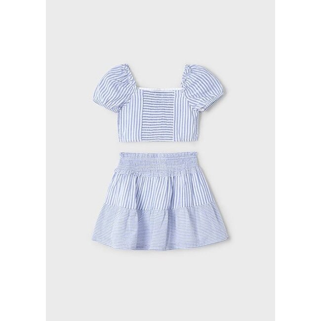 Mayoral Zomer rok + top meisjes - indigo blauw