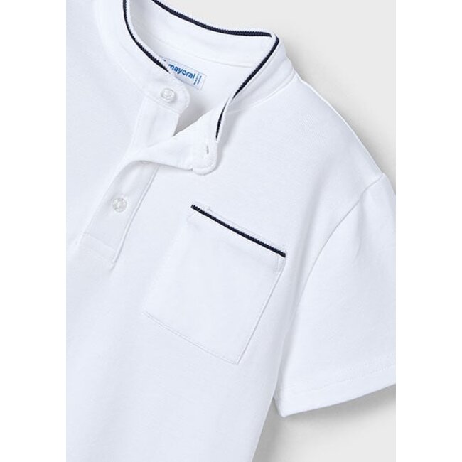 Mayoral Zomer polo shirt S/S jongens - wit