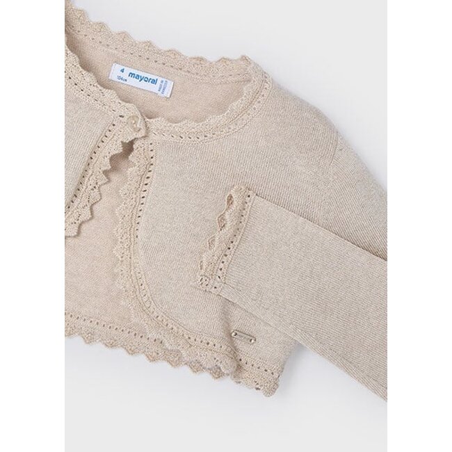 Mayoral Zomer bolero gebreid meisjes - beige