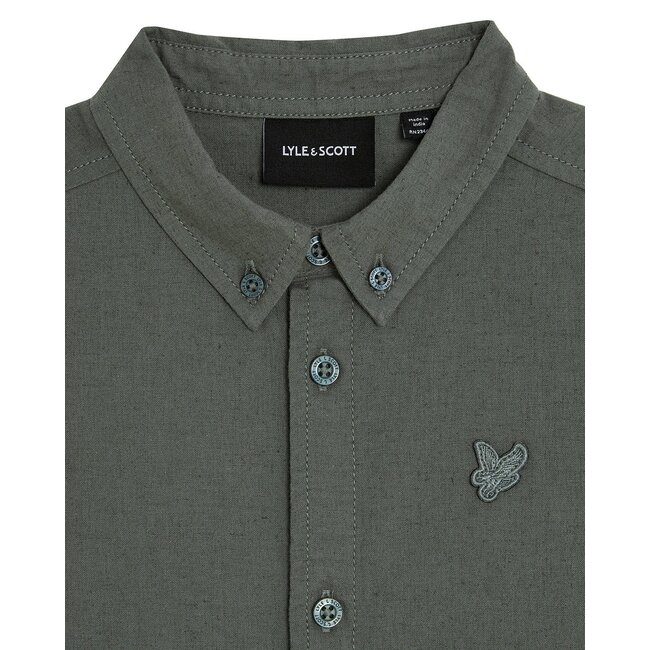 Lyle & Scott zomer blouse S/S jongens - Mercurial groen