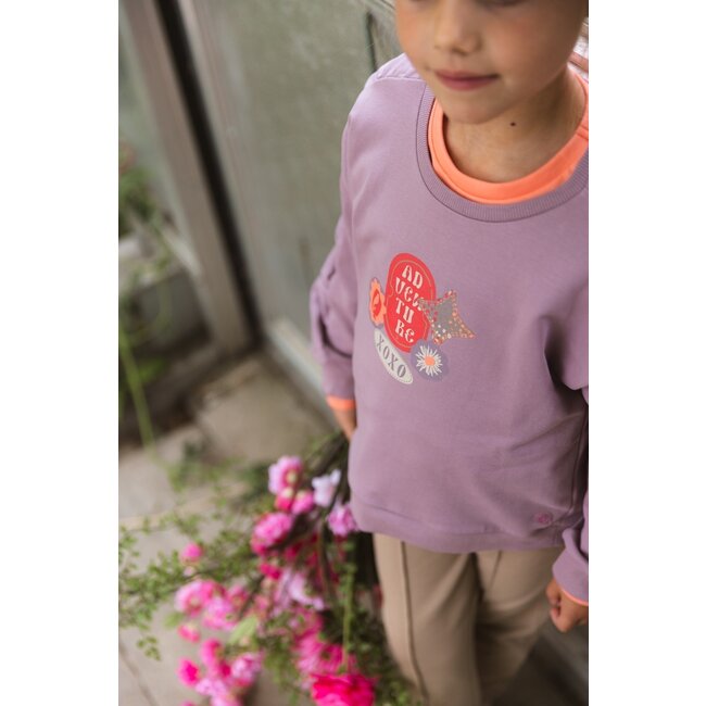 Quapi Zomer sweater meisjes - paars -  Fleur