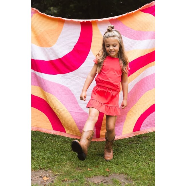 Quapi Zomer rok meisjes - roze rood -  Frida