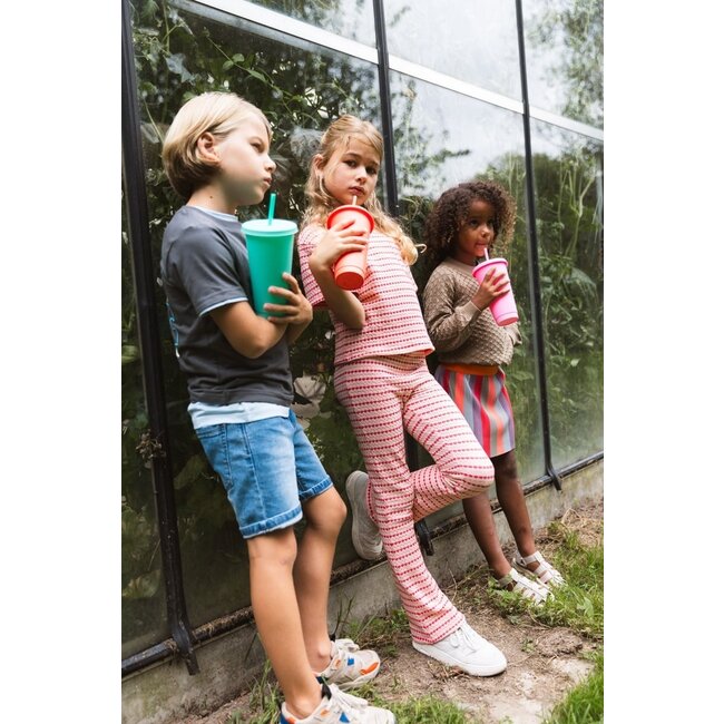 Quapi Zomer broek meisjes - roze rood -  Froukje