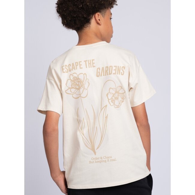 Nik&Nik zomer oversized t-shirt jongens - off wit - Bloom