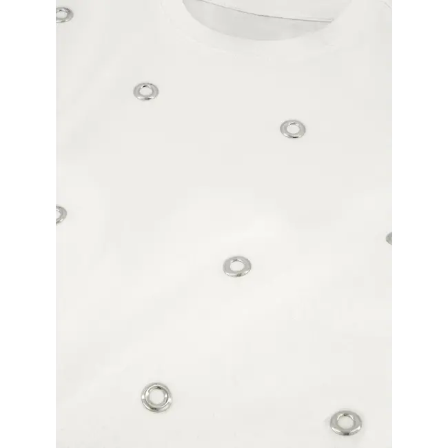 Nik&Nik zomer t-shirt meisjes - off wit - Eyelet