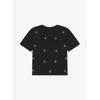 Nik&Nik zomer t-shirt meisjes - zwart - Eyelet
