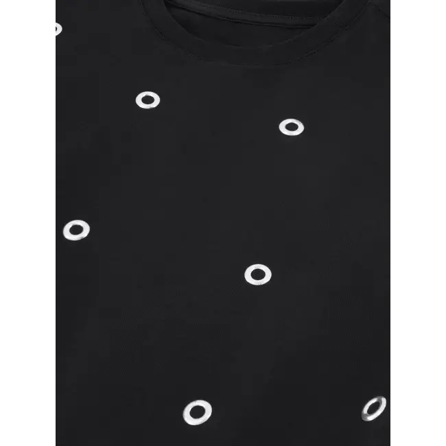 Nik&Nik zomer t-shirt meisjes - zwart - Eyelet