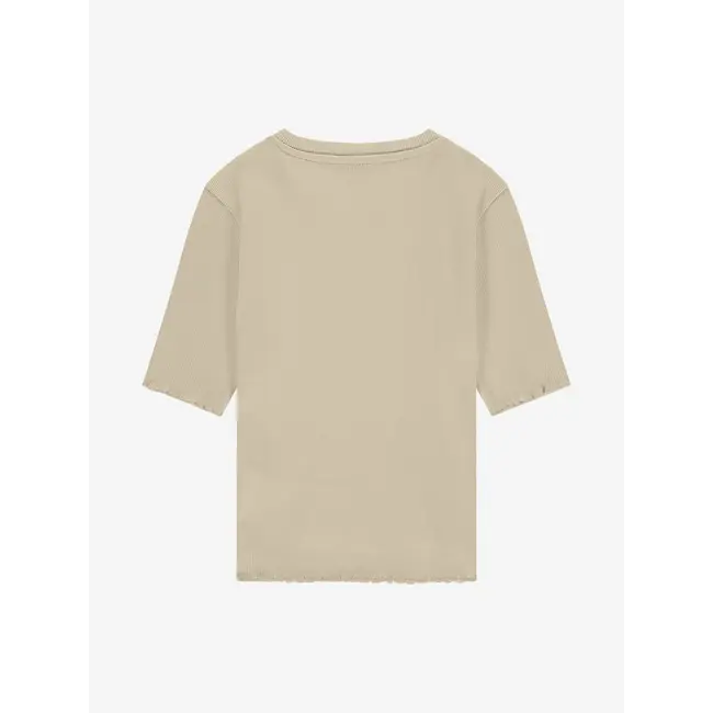 Nik&Nik zomer rib top meisjes - taupe - Sylvia