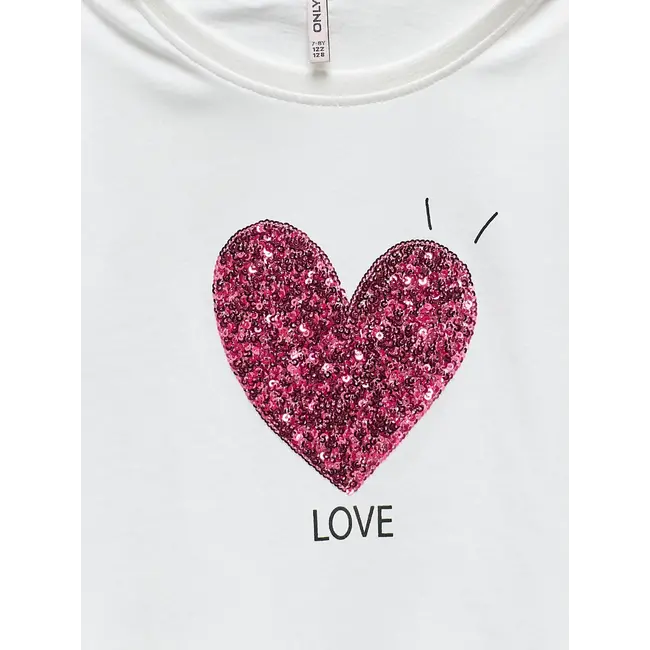 Kids ONLY zomer t-shirt meisjes - wit - Kogcandy