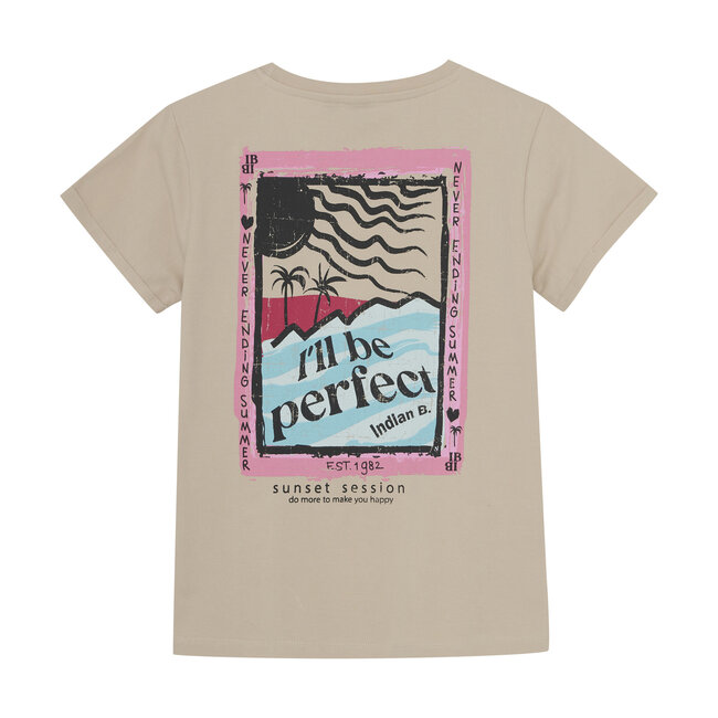 Indian Blue Jeans Zomer T-shirt S/S meisjes - zand - print