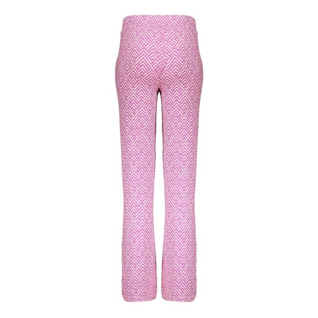 Geisha zomer broek meisjes - wide - AOP - cassis / off white