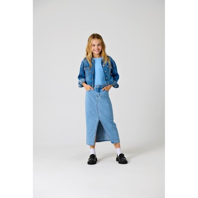 Kids ONLY zomer jeans midi rok meisjes - licht blauw denim - Kogsiri