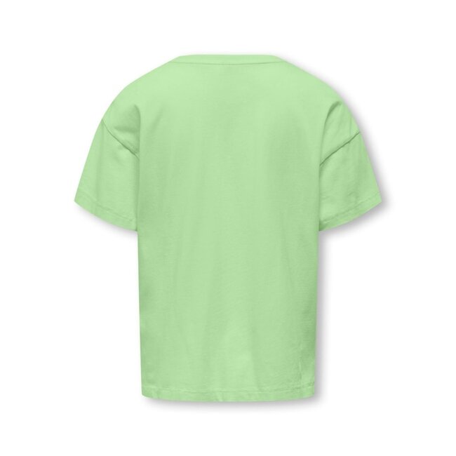 Kids ONLY zomer t-shirt S/S meisjes - loose fit, print - groen - Kogruth