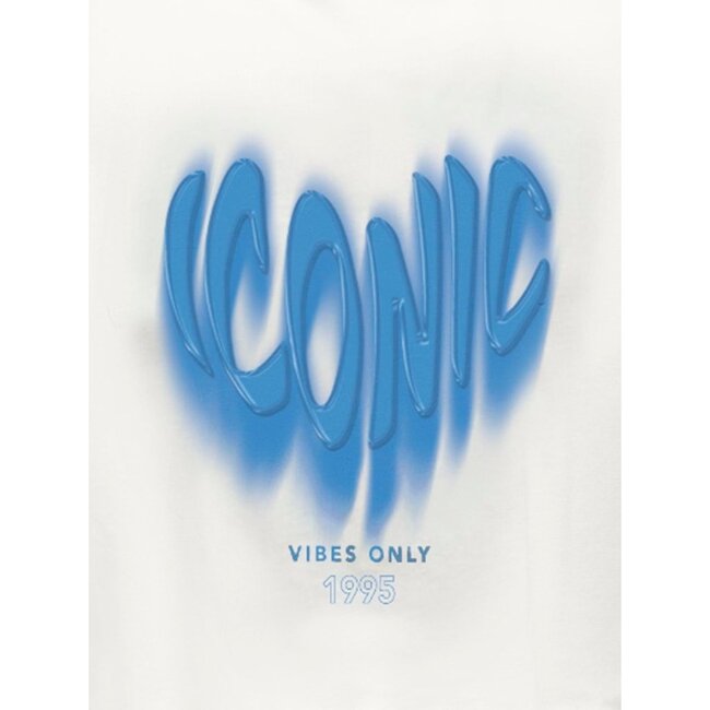 Kids ONLY zomer t-shirt S/S meisjes -  print - off wit - Kogdaphne