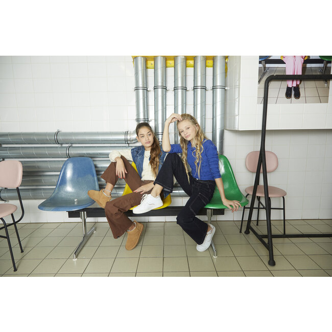 Indian Blue Jeans Meisjes denim gilet embroidery - Medium blauw denim