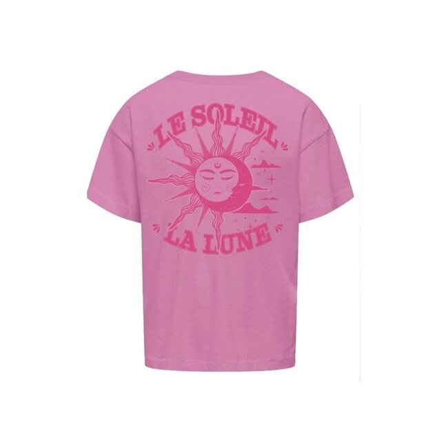 Kids ONLY zomer top S/S meisjes - box fit - fuchsia, roze paars - Kogruth