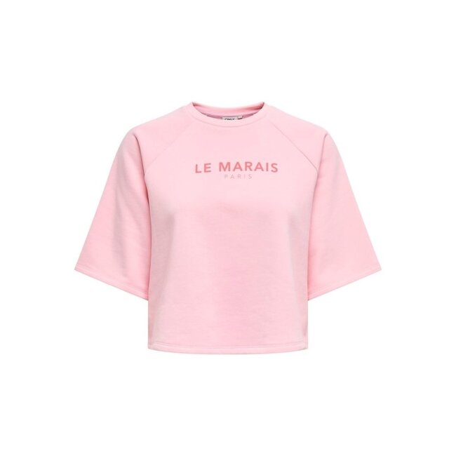 Kids ONLY zomer shirt S/S meisjes - print - roze - Kogcora