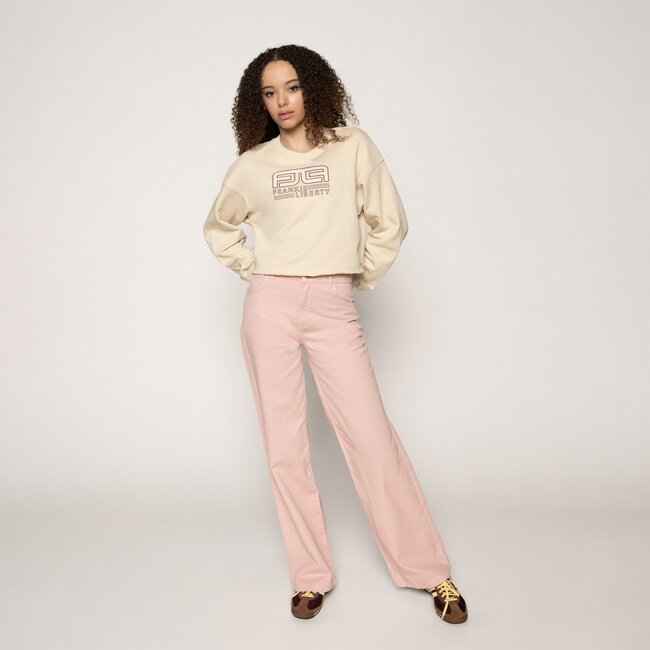 Frankie & Liberty Zomer jeans broek - straight leg meisjes - roze - Frankie
