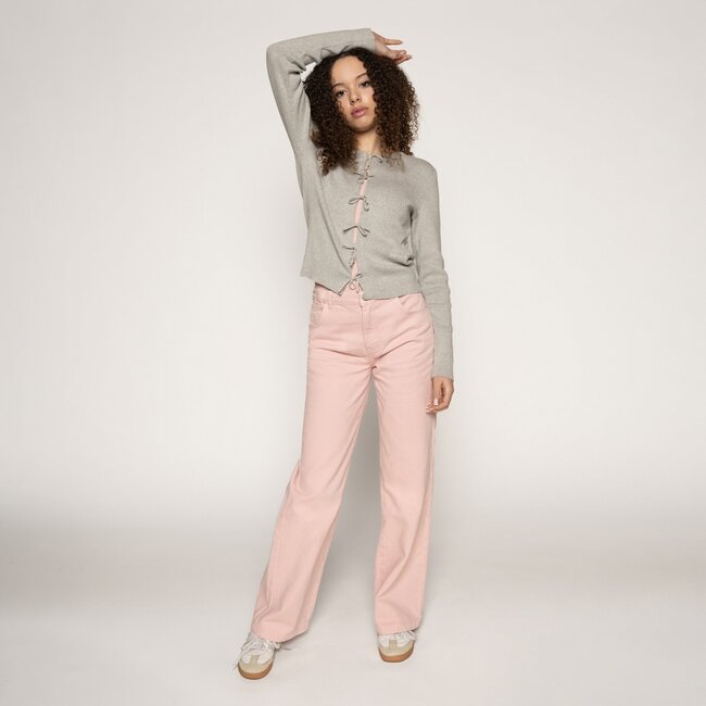 Frankie & Liberty Zomer jeans broek - straight leg meisjes - roze - Frankie