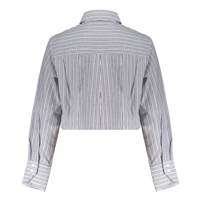 Frankie & Liberty Zomer blouse meisjes - blauw wit - gestreept - Rijntje