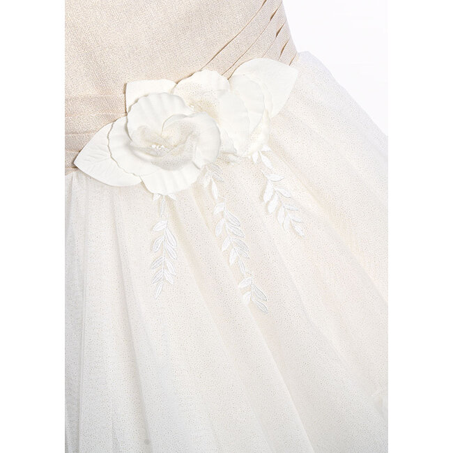 Abel & Lula Zomer jurk linnen shimmer meisjes - goud