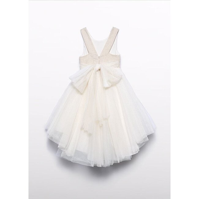 Abel & Lula Zomer jurk linnen shimmer meisjes - goud