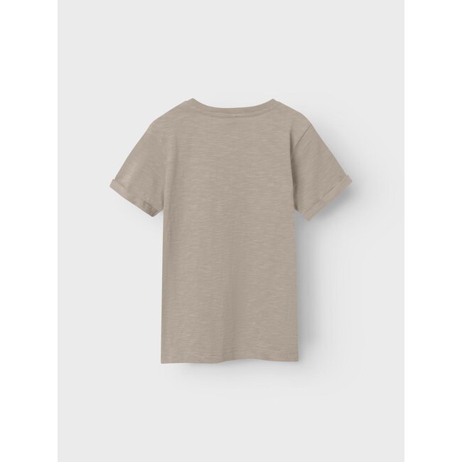 Name it zomer t-shirt jongens - taupe - Nkmvincent