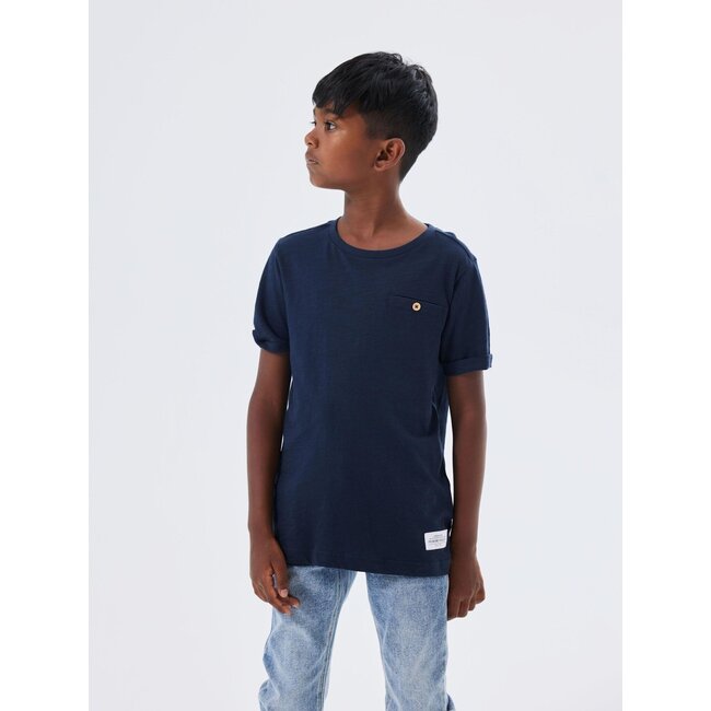 Name it zomer t-shirt jongens - donker blauw - Nkmvincent