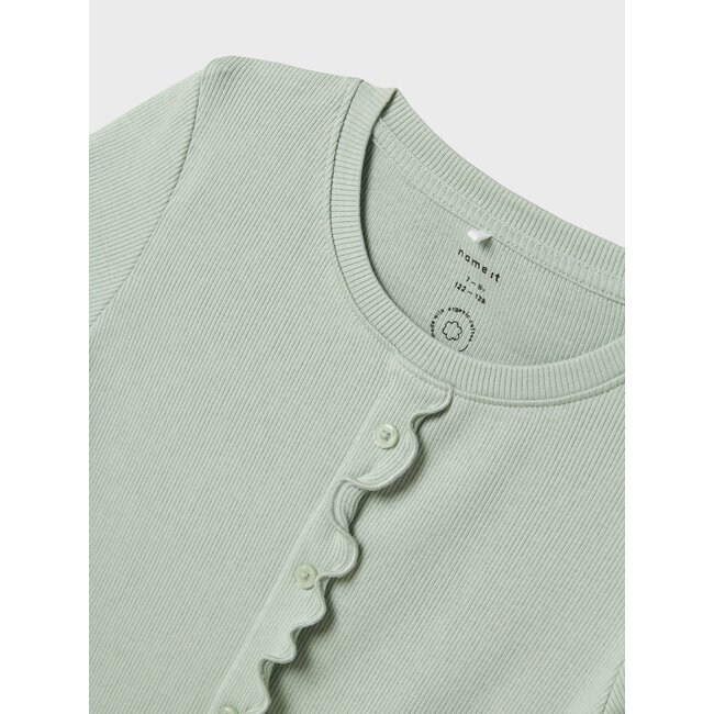 Name it zomer t-shirt S/S meisjes - blauw grijs - Nkfholimse