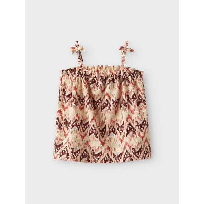 Name it zomer top S/S meisjes - print beige - Nkfhamsa