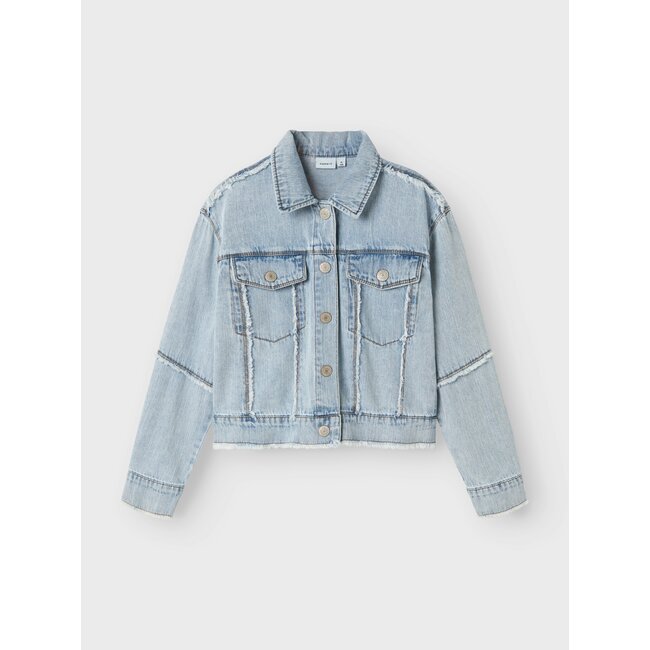 Name it zomer spijkerjas meisjes - licht blauw denim - Nkffray