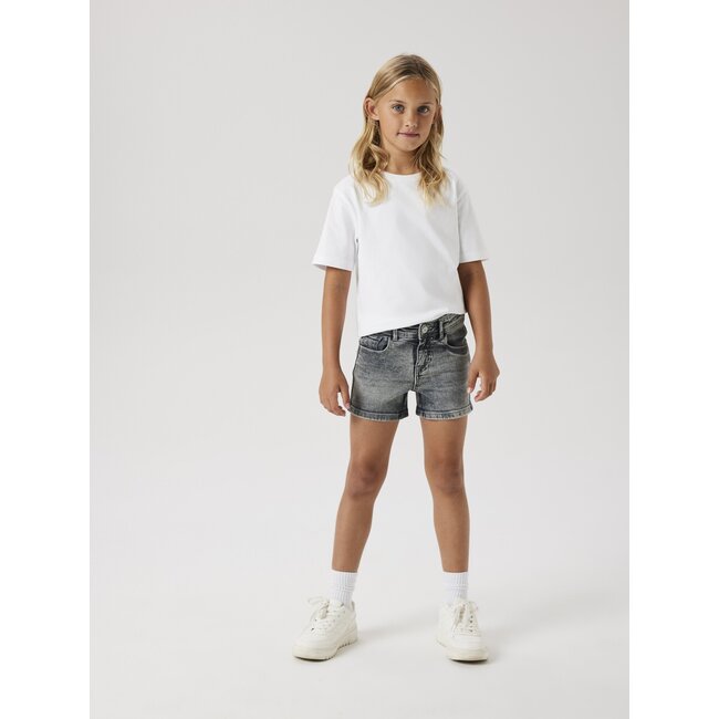 Name it zomer jeans short meisjes - licht grijs denim - Nkfsalli