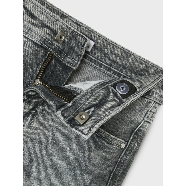 Name it zomer jeans short meisjes - licht grijs denim - Nkfsalli