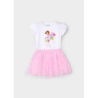 Mayoral Zomer tule rok + top meisjes - mauve paars